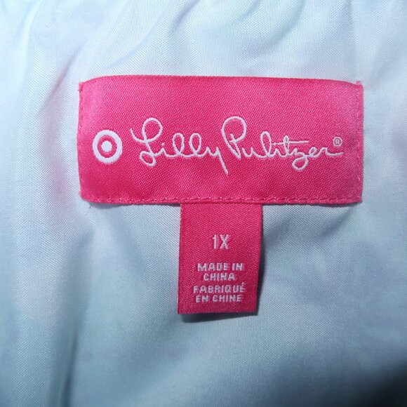 Womens Lilly Pulitzer for Target Aqua Blue Sea Urchin Ruffle Sun Dress Plus 1X - Picture 5 of 6